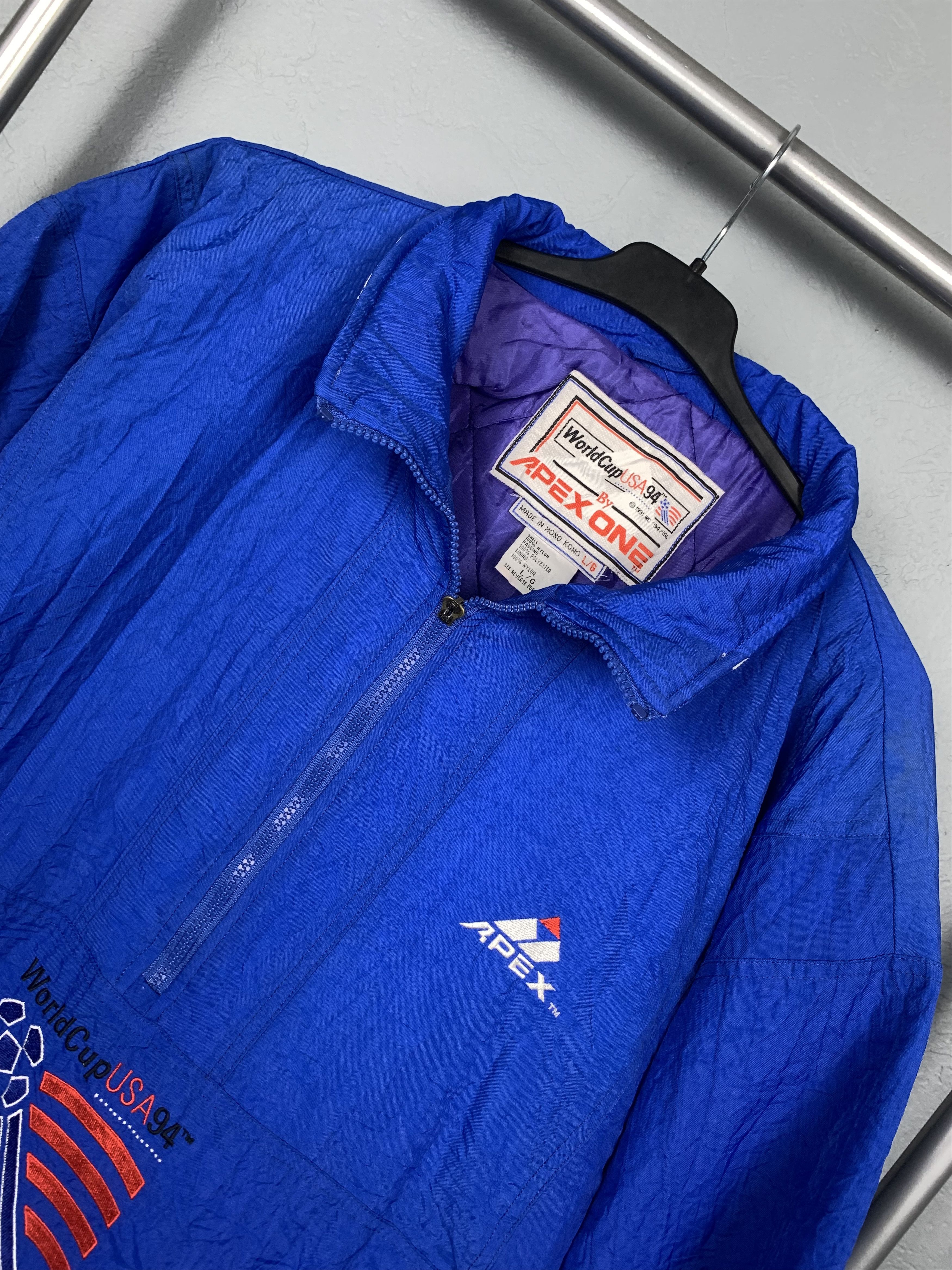 Apex Vintage 90s 1994 94 World Cup Soccer Apex Jacket XL USA Size US XL / EU 56 / 4 - 2 Thumbnail