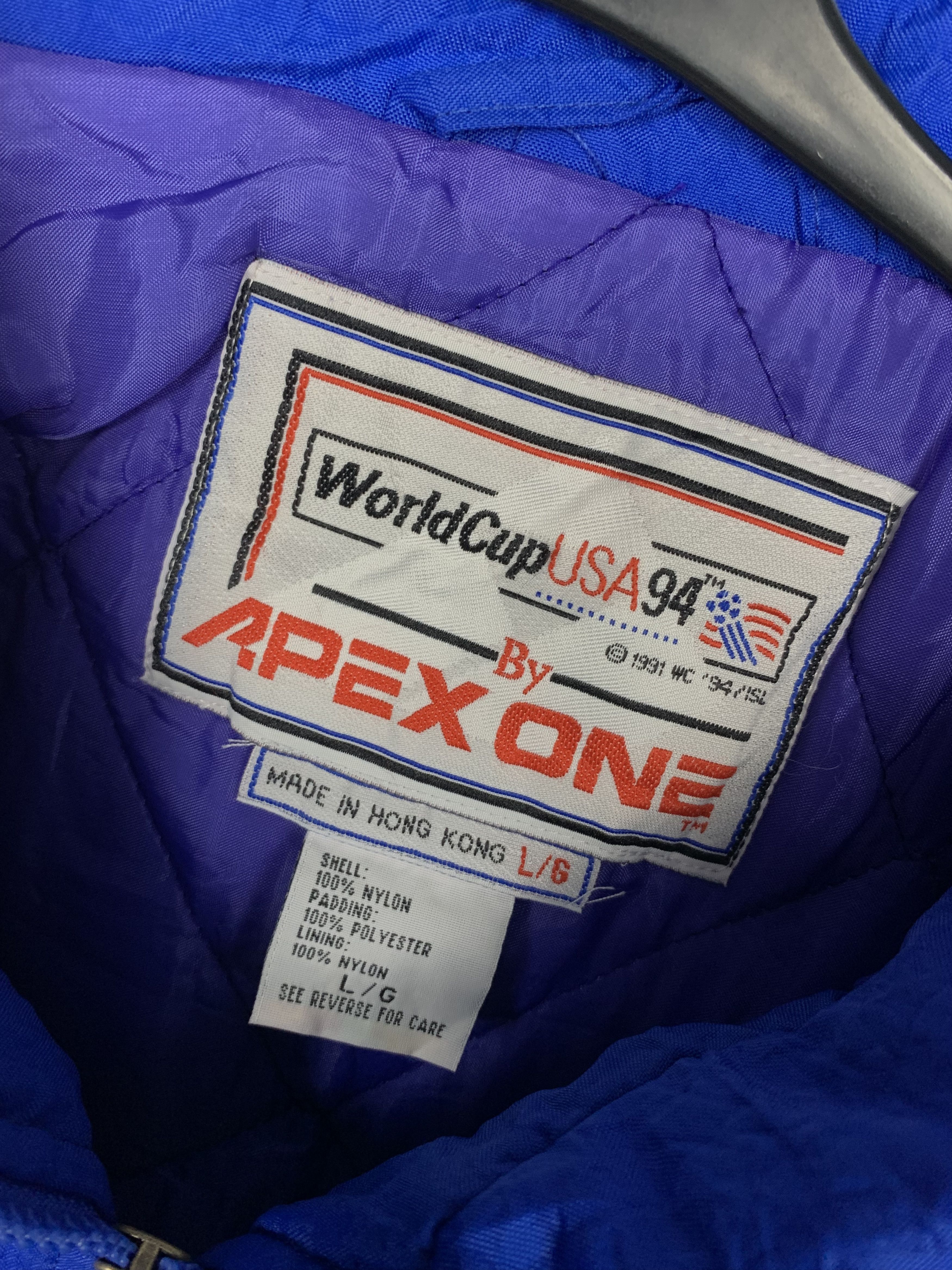 Apex Vintage 90s 1994 94 World Cup Soccer Apex Jacket XL USA Size US XL / EU 56 / 4 - 5 Thumbnail