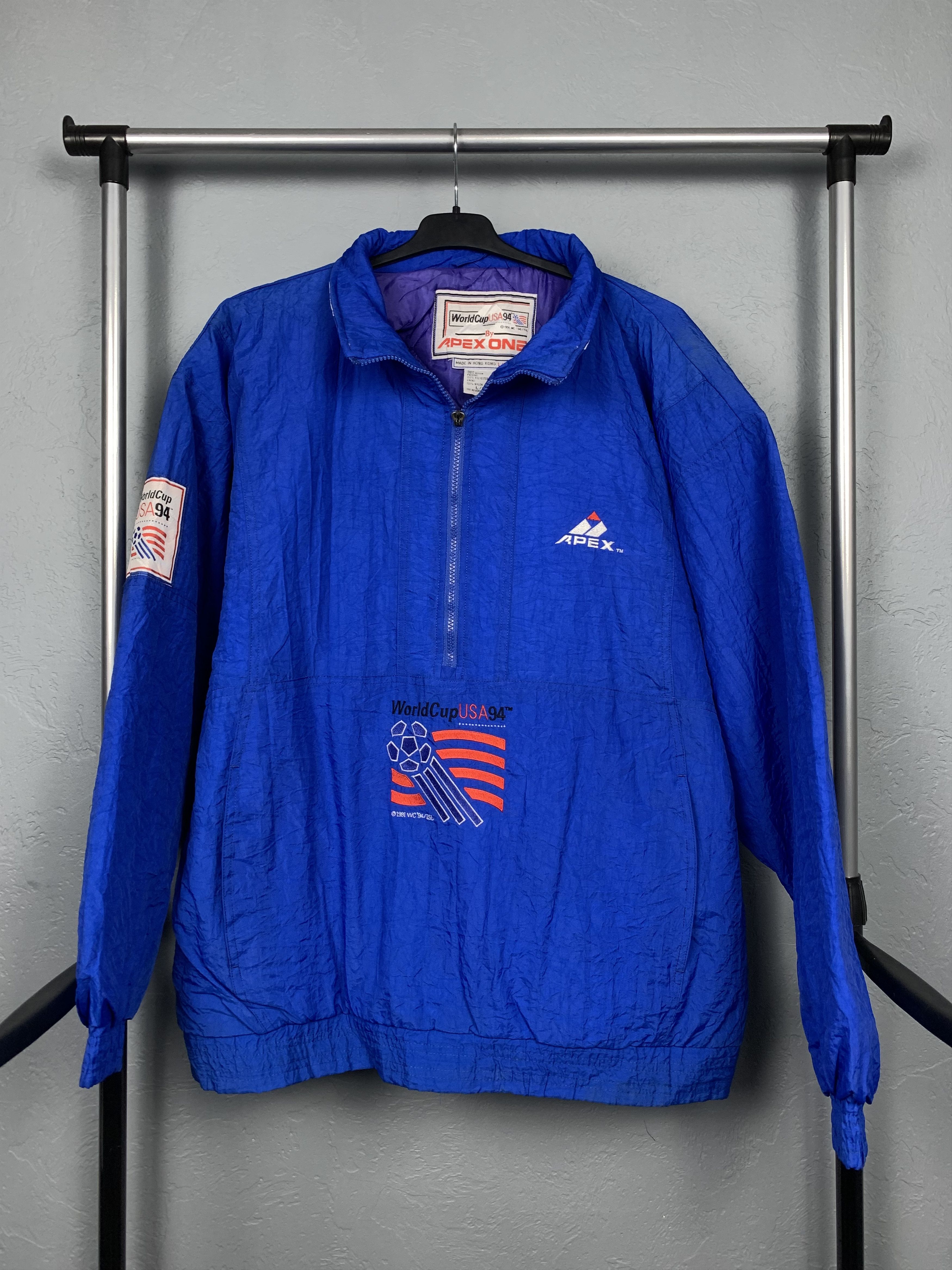 Apex Vintage 90s 1994 94 World Cup Soccer Apex Jacket XL USA Size US XL / EU 56 / 4 - 1 Thumbnail
