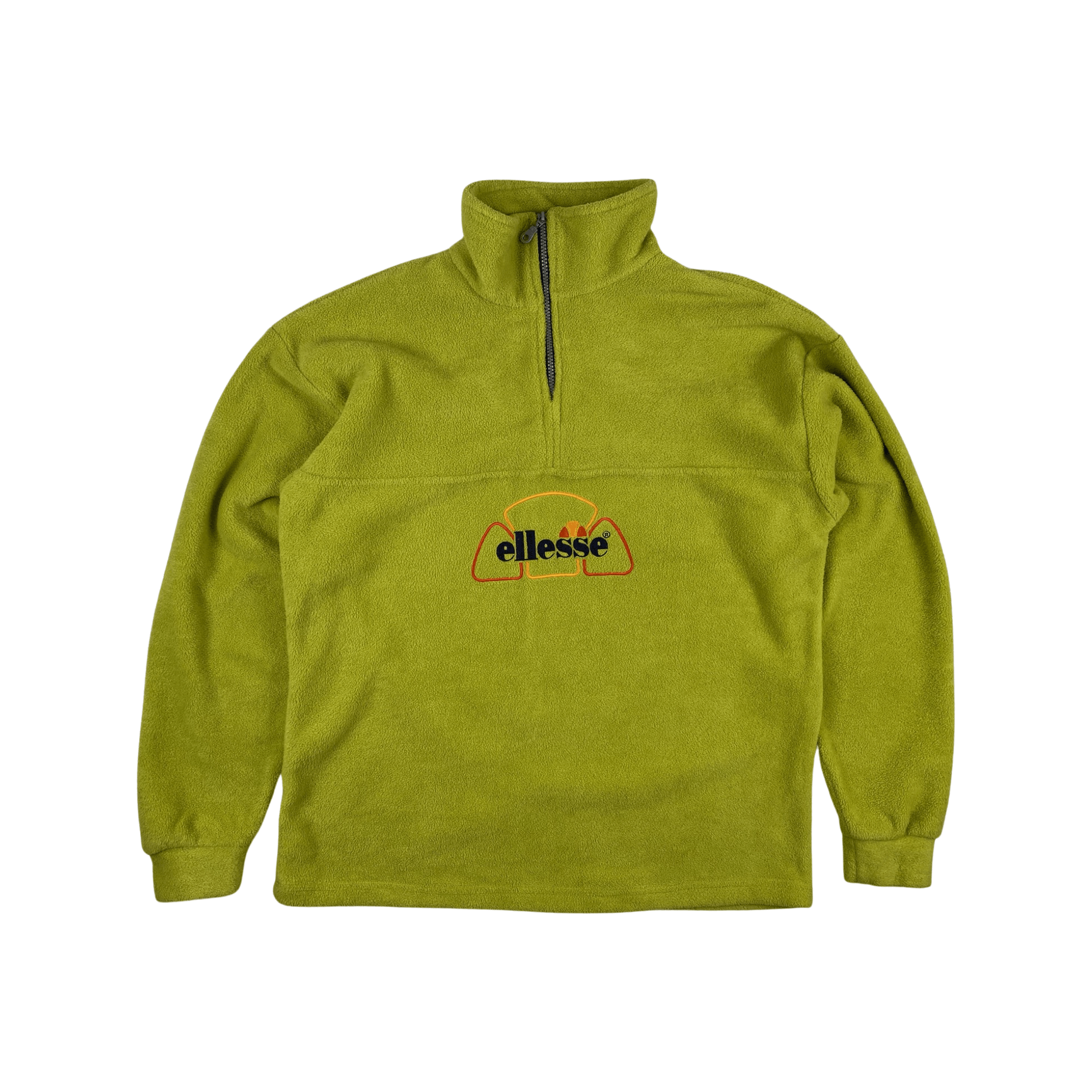 Vintage 90s Ellesse Fleece Jacket Pullover Sweater Big Logo