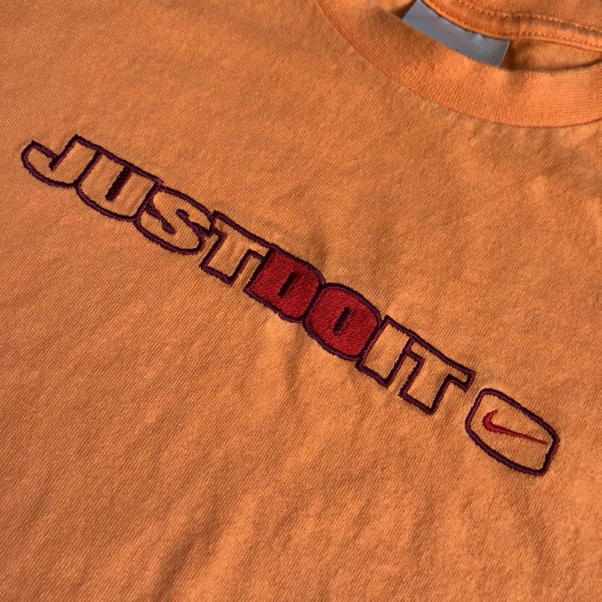 Nike Vintage 2000s Nike Just Do It Swoosh Embroidered Logo Tee Size US XL / EU 56 / 4 - 3 Thumbnail