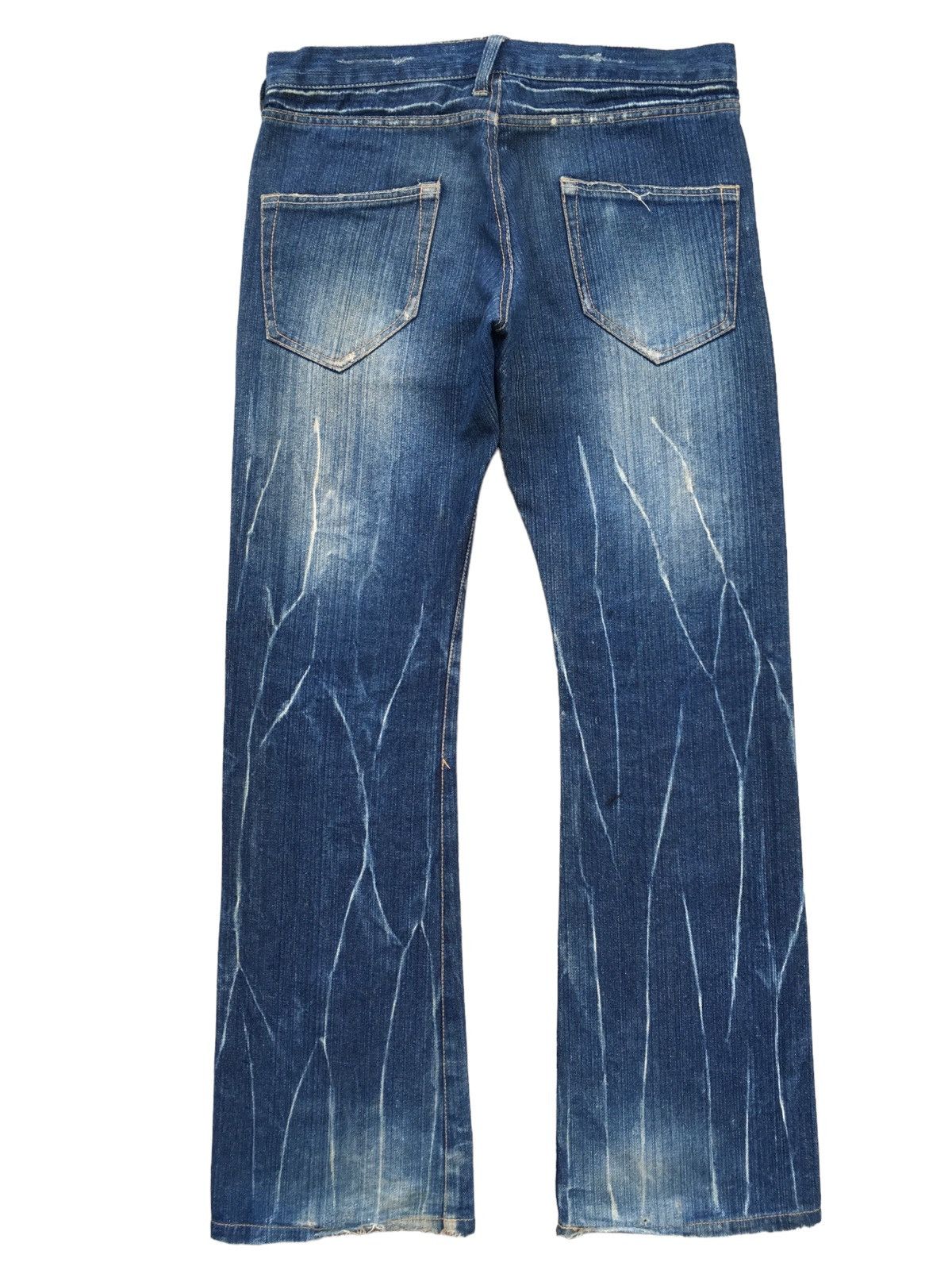If Six Was Nine × Japanese Brand Rare Vintage Japanese Brand Distressed Flared Jeans 2000s Size US 32 / EU 48 - 2 Thumbnail