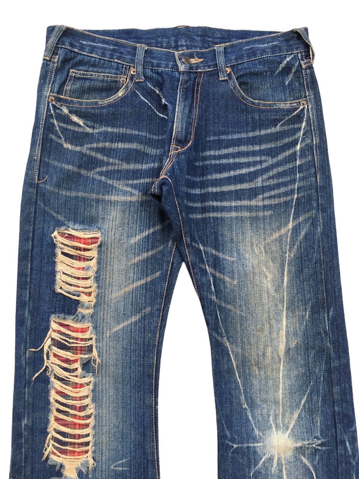 If Six Was Nine × Japanese Brand Rare Vintage Japanese Brand Distressed Flared Jeans 2000s Size US 32 / EU 48 - 3 Thumbnail