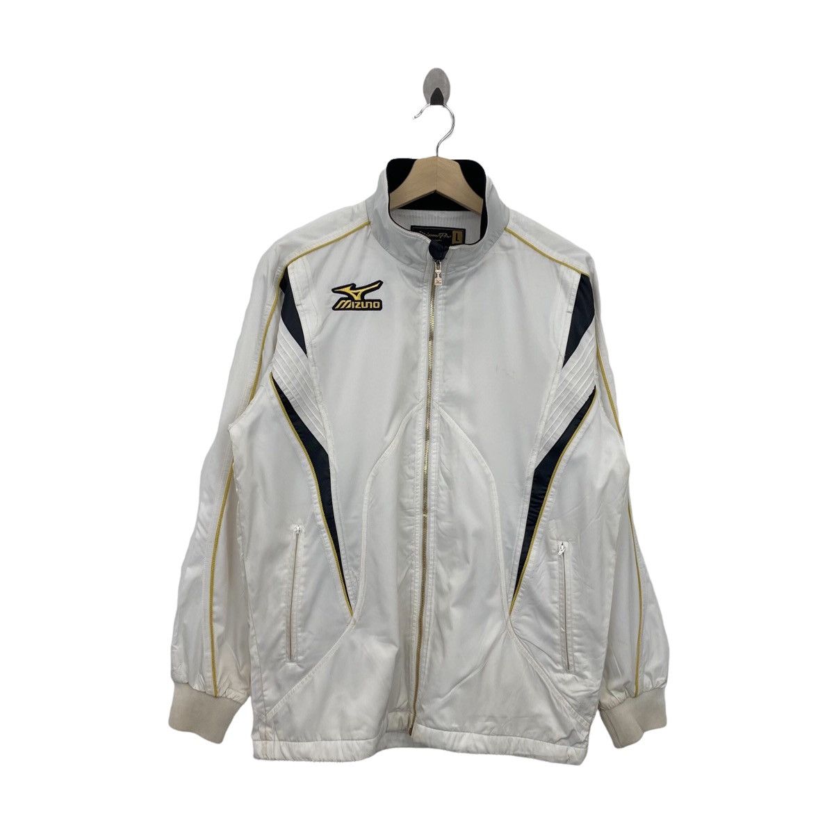 Vtg MIZUNO Full zipper Jacket Puffer Trench Coat Parka