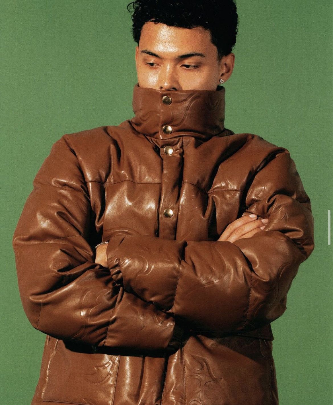 Golf Wang GOLF WANG LEATHER FLAME PUFFY JACKET | Grailed