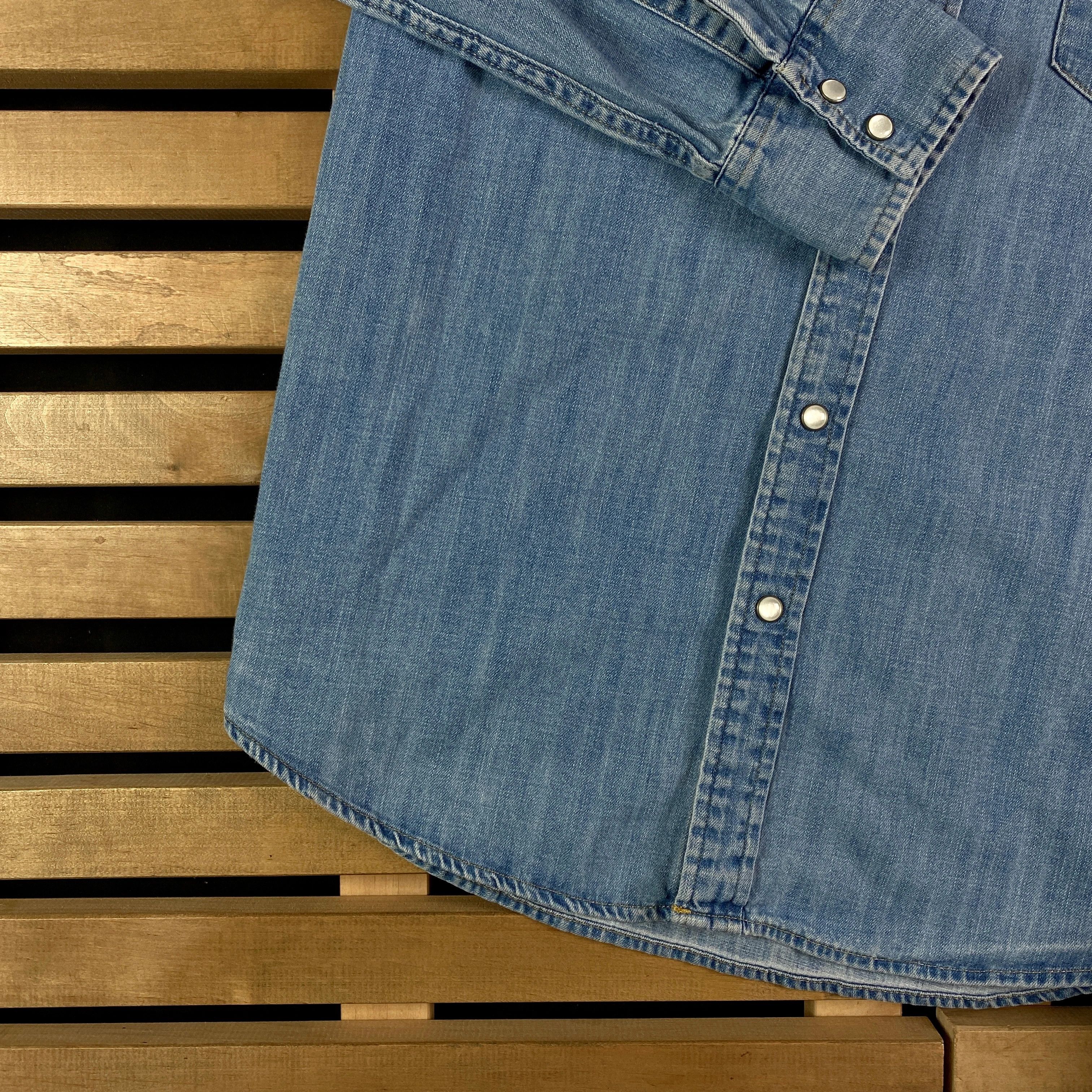 Levi's × Levi's Vintage Clothing × Vintage Mens Jeans Shirt Long Sleeve Levis Vintage Size L Size US L / EU 52-54 / 3 - 3 Thumbnail