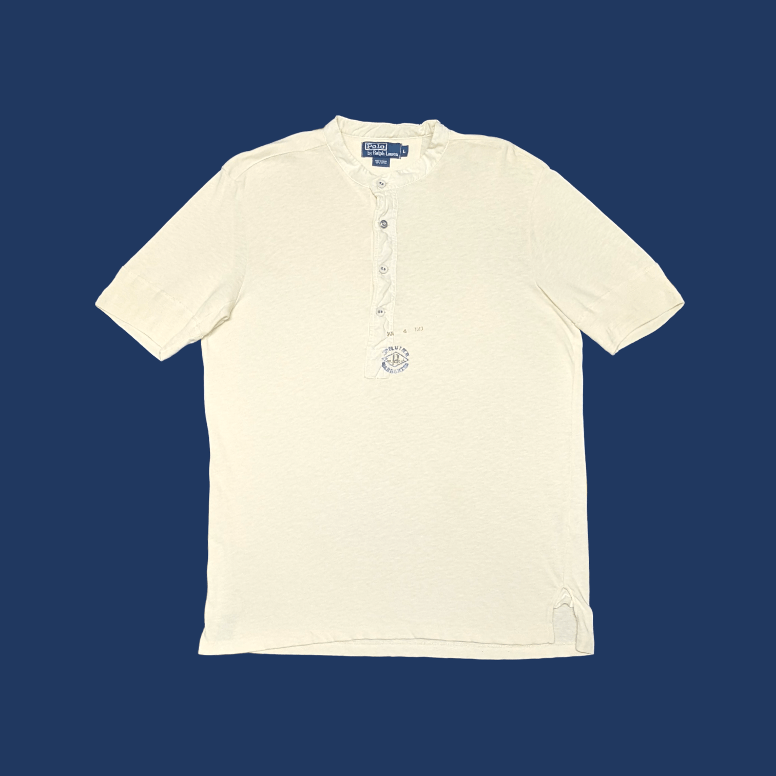 Polo Ralph Lauren × Vintage Vintage 90s Polo RL Stamp Retro Style T shirt Size US L / EU 52-54 / 3 - 1 Thumbnail