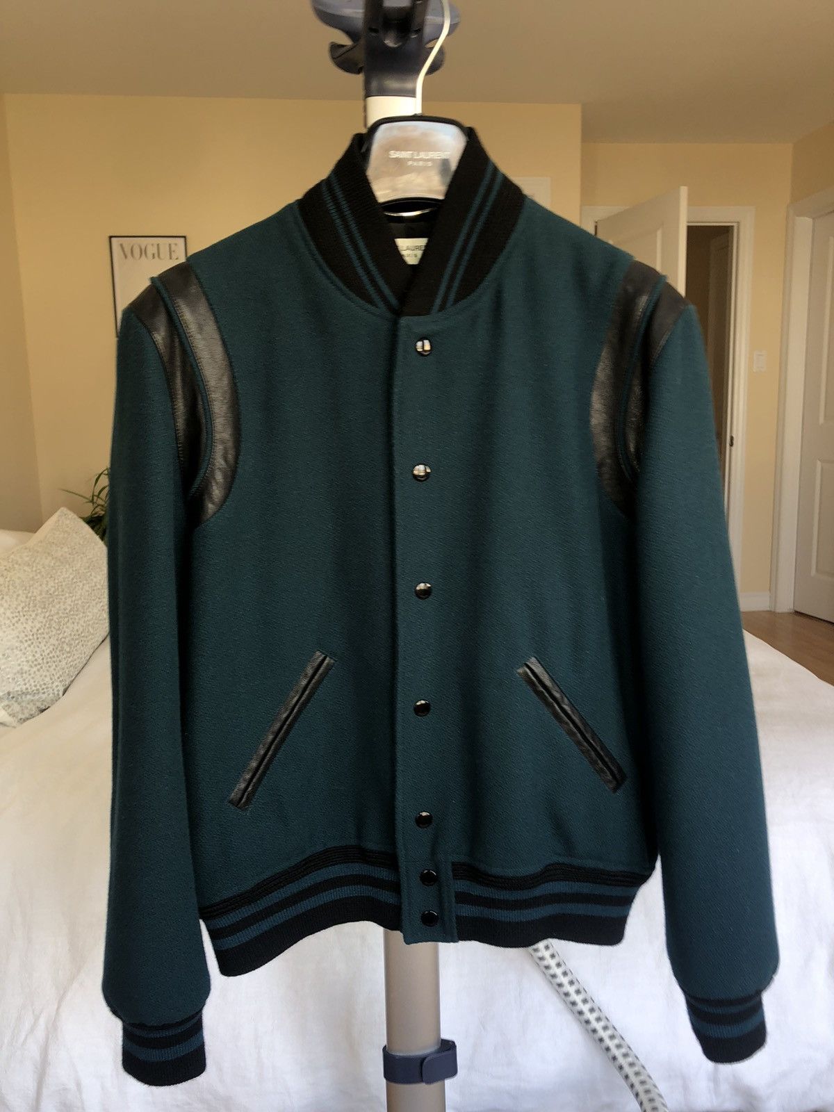 Hedi Slimane × Saint Laurent Paris Saint Laurent Teal Teddy size Small Size US S / EU 44-46 / 1 - 2 Thumbnail