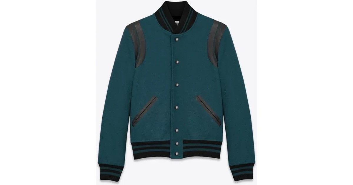 Hedi Slimane × Saint Laurent Paris Saint Laurent Teal Teddy size Small Size US S / EU 44-46 / 1 - 16 Thumbnail