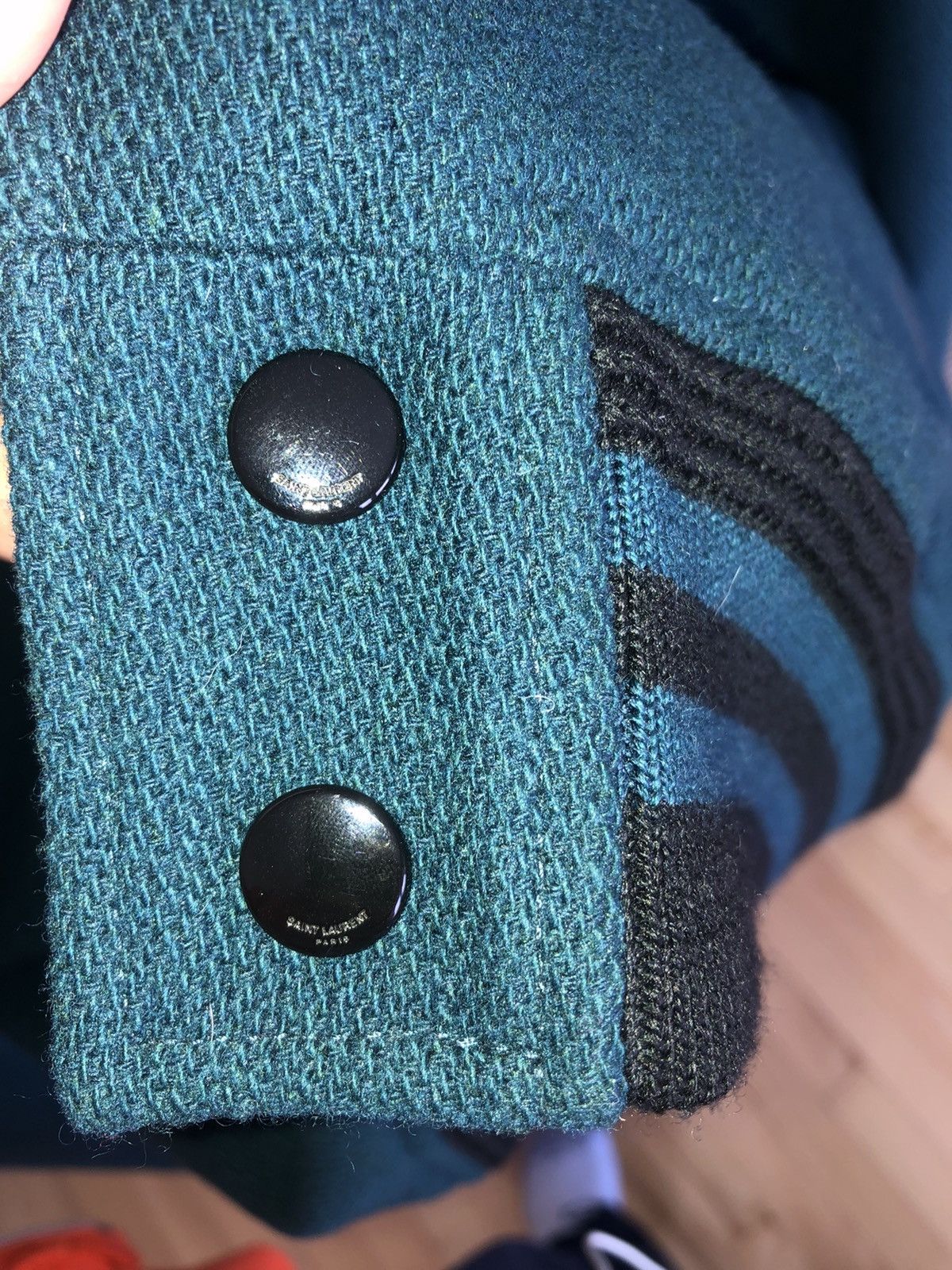 Hedi Slimane × Saint Laurent Paris Saint Laurent Teal Teddy size Small Size US S / EU 44-46 / 1 - 7 Thumbnail