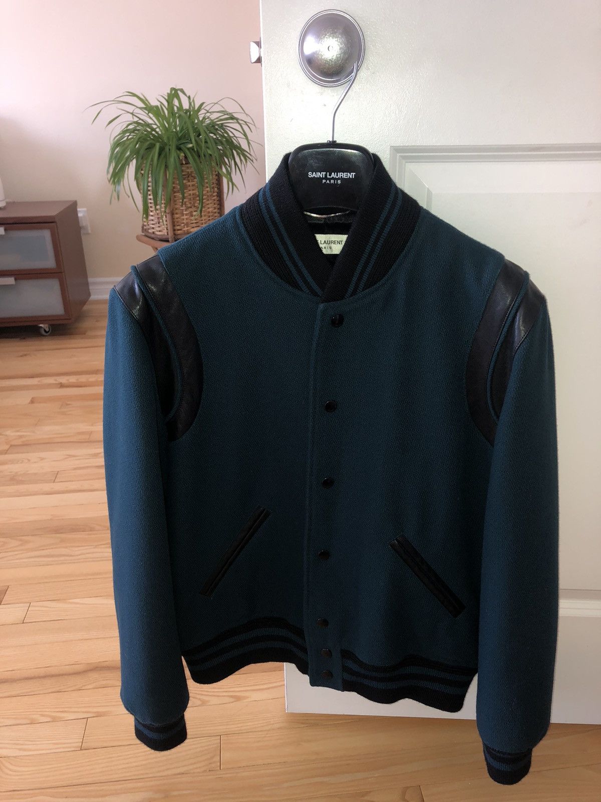 Hedi Slimane × Saint Laurent Paris Saint Laurent Teal Teddy size Small Size US S / EU 44-46 / 1 - 8 Thumbnail