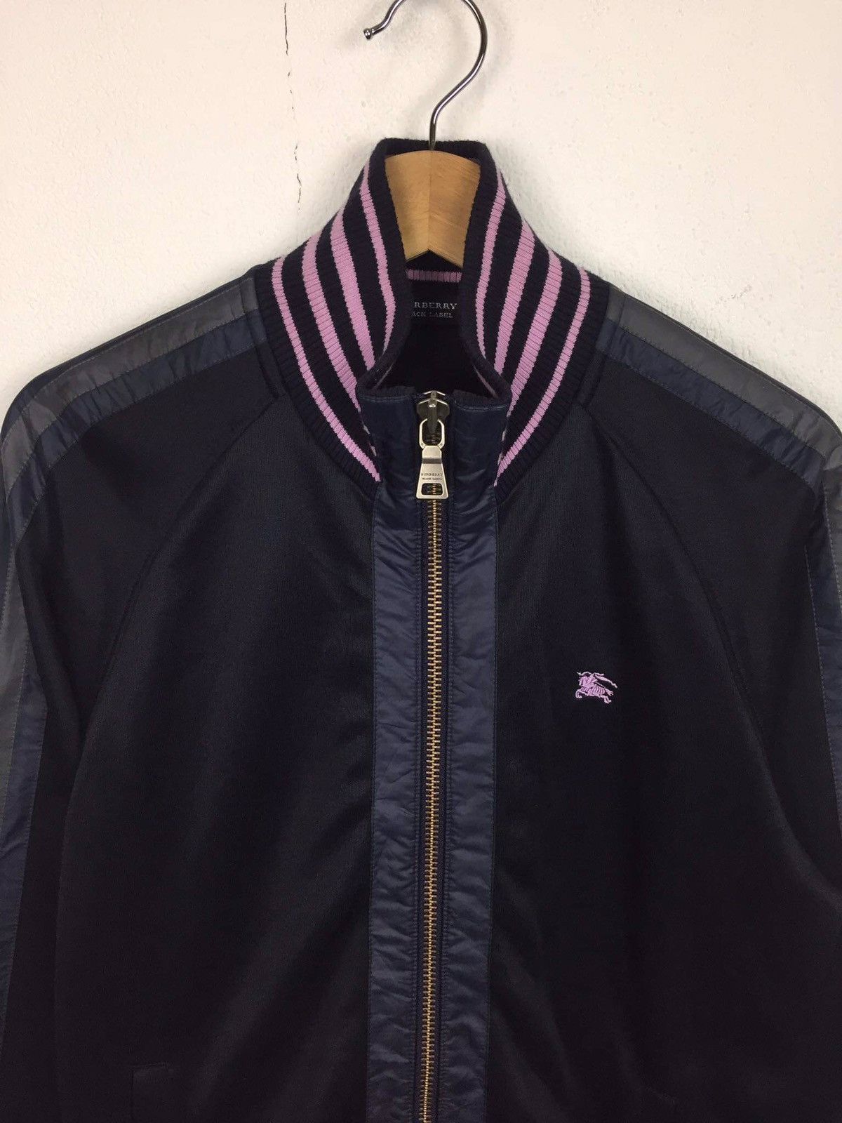 Black Label Burberry Black Label Zipper Up Varsity Jacket Size US M / EU 48-50 / 2 - 2 Thumbnail