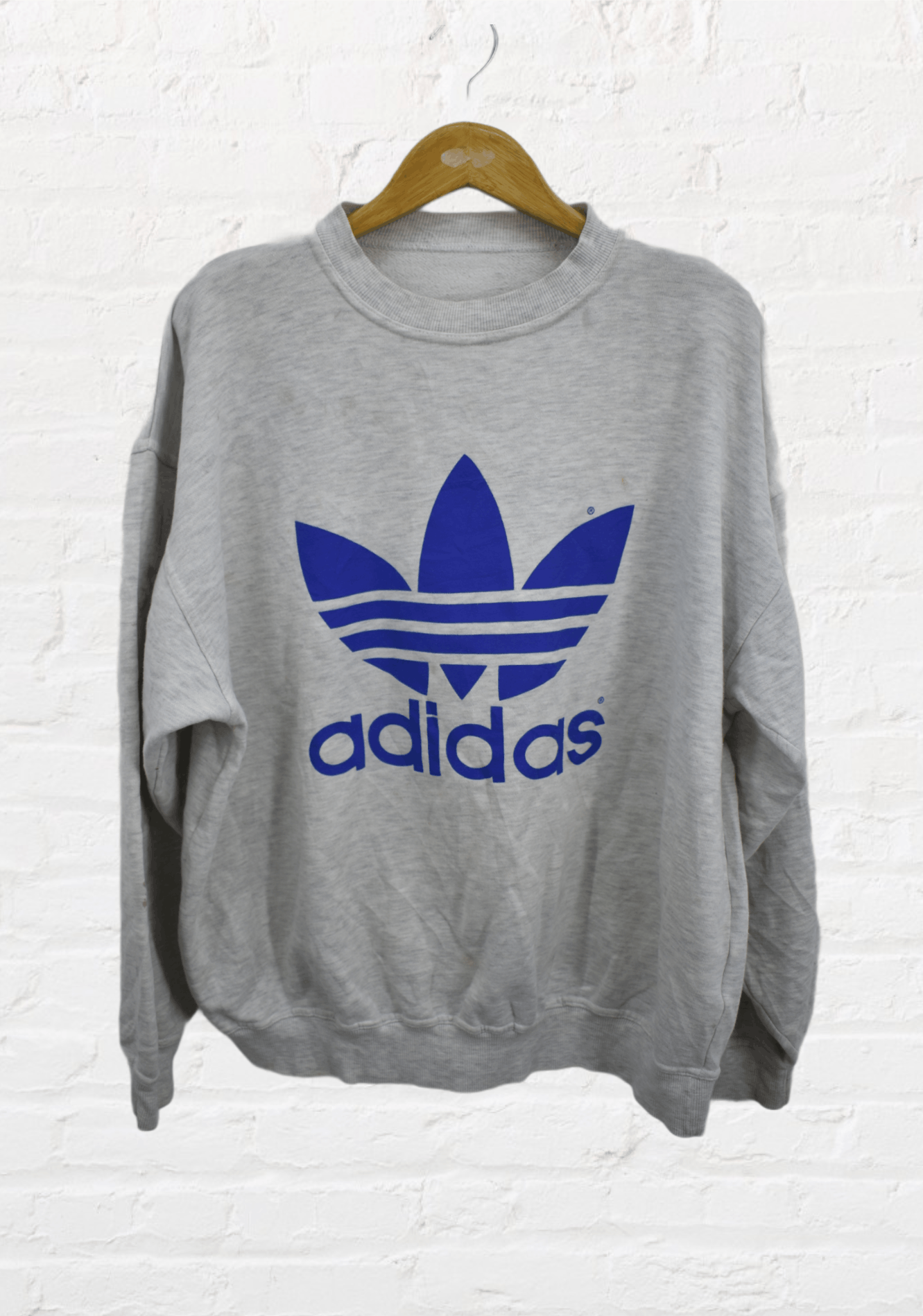 Adidas × Vintage A062 Vintage Adidas Big Logo Sweatshirt Size US L / EU 52-54 / 3 - 1 Thumbnail