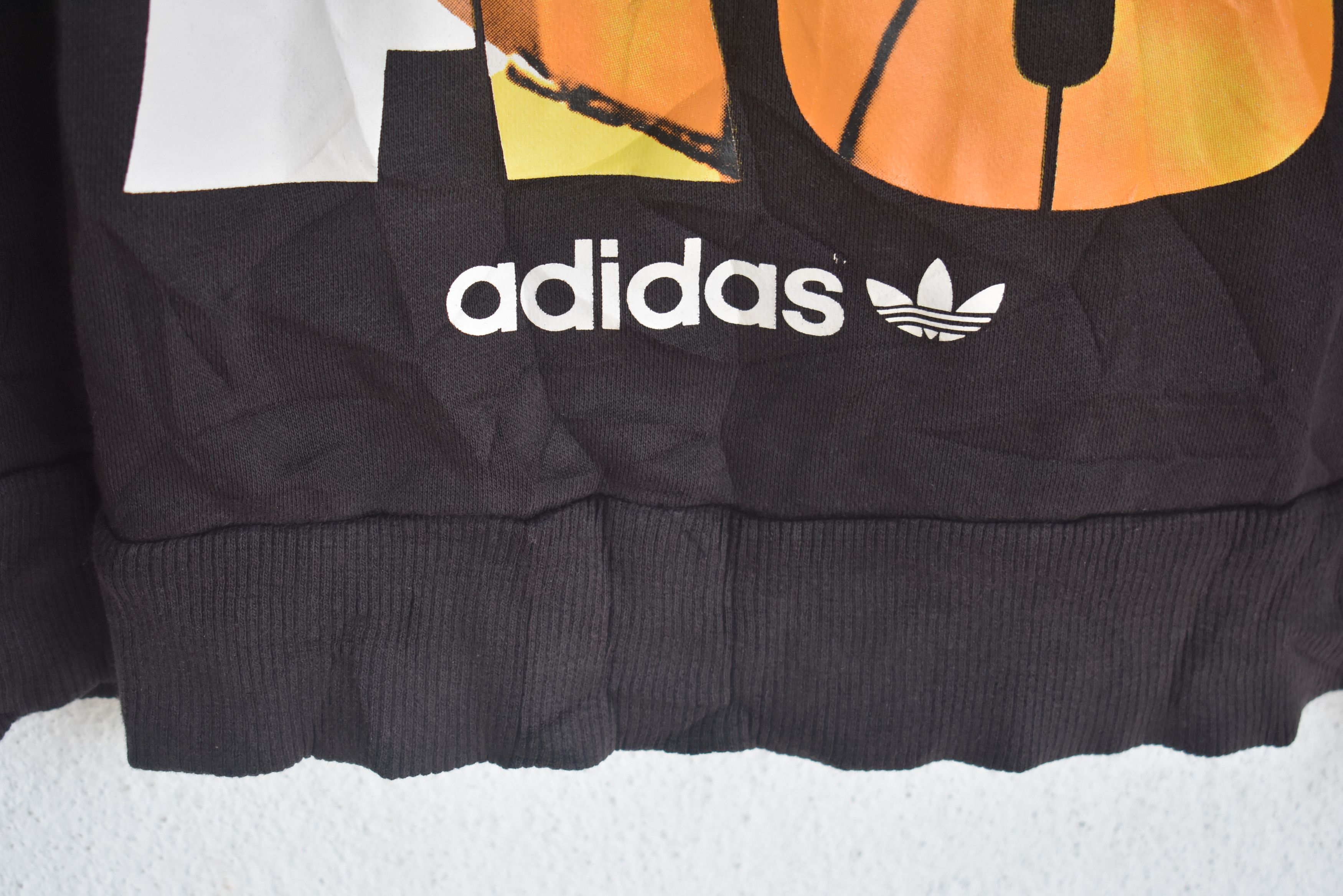Adidas × Designer A063 Adidas Sweatshirt Black Sexy Big Print Size US M / EU 48-50 / 2 - 3 Thumbnail