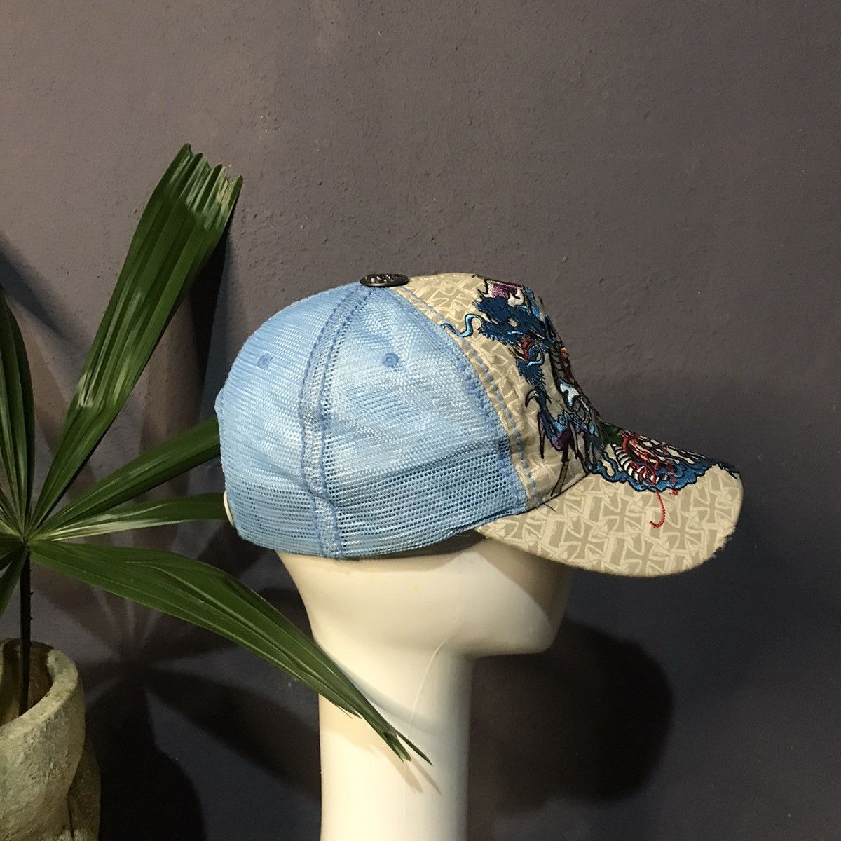 Christian Audigier × Ed Hardy Don Ed Hardy y2k Skull Dragon Snapback Trucker Hat Size ONE SIZE - 5 Thumbnail