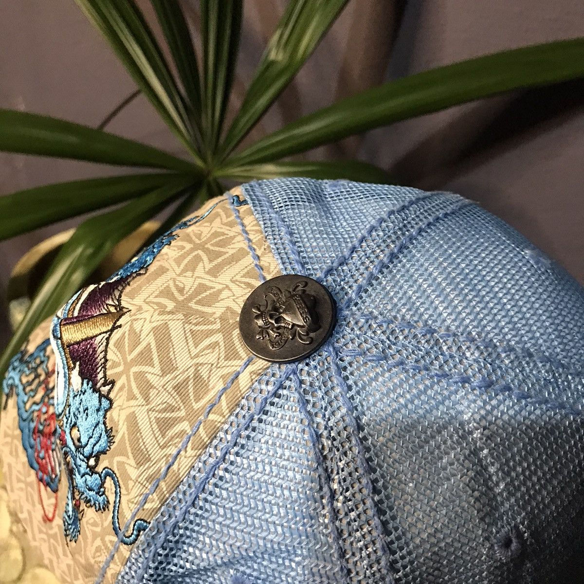 Christian Audigier × Ed Hardy Don Ed Hardy y2k Skull Dragon Snapback Trucker Hat Size ONE SIZE - 6 Thumbnail