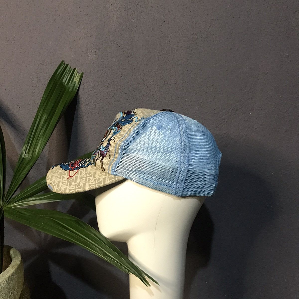 Christian Audigier × Ed Hardy Don Ed Hardy y2k Skull Dragon Snapback Trucker Hat Size ONE SIZE - 3 Thumbnail