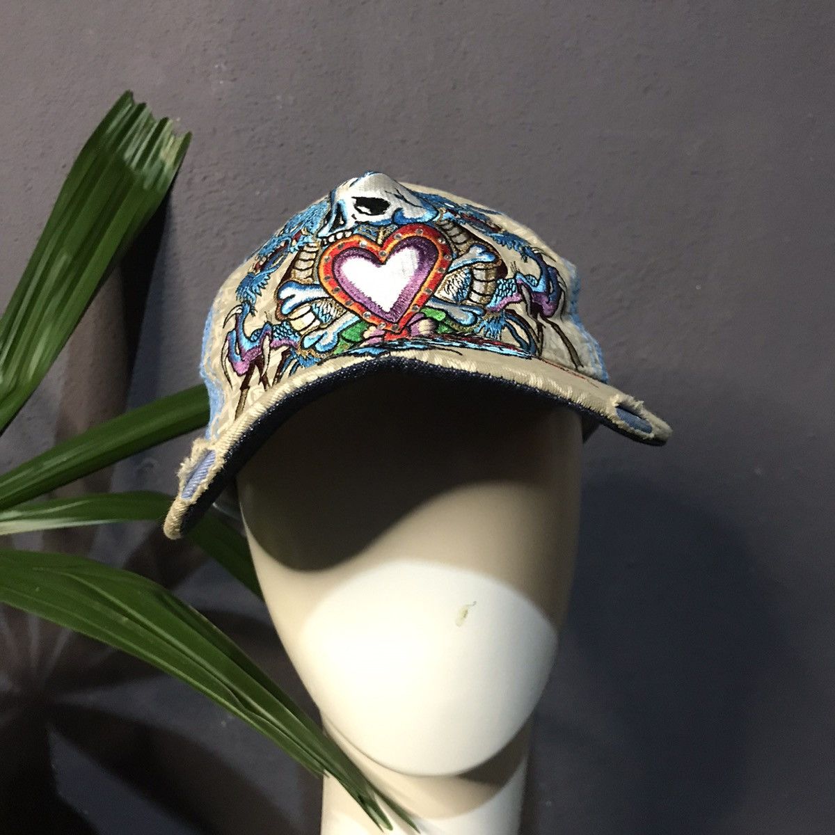 Christian Audigier × Ed Hardy Don Ed Hardy y2k Skull Dragon Snapback Trucker Hat Size ONE SIZE - 11 Thumbnail