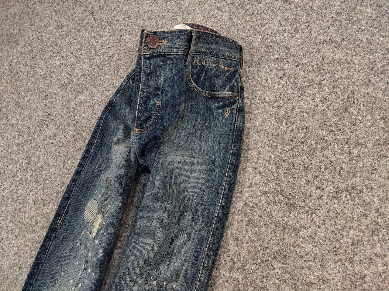 Strellson Vintage 90's Strellson Japan Distressed Paint Denim Jeans Size US 32 / EU 48 - 4 Thumbnail