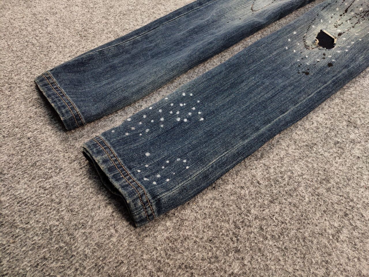 Strellson Vintage 90's Strellson Japan Distressed Paint Denim Jeans Size US 32 / EU 48 - 5 Thumbnail