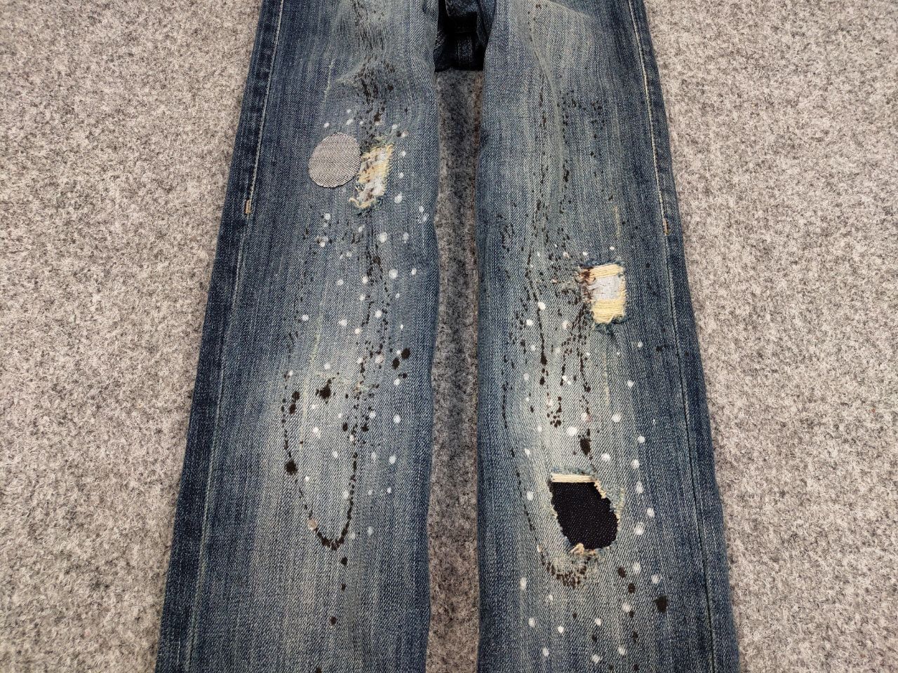 Strellson Vintage 90's Strellson Japan Distressed Paint Denim Jeans Size US 32 / EU 48 - 9 Thumbnail