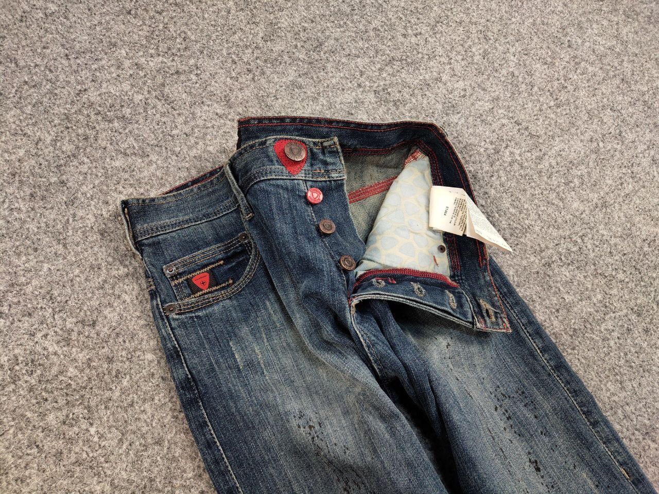 Strellson Vintage 90's Strellson Japan Distressed Paint Denim Jeans Size US 32 / EU 48 - 14 Thumbnail
