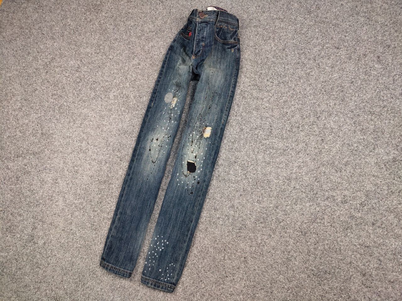 Strellson Vintage 90's Strellson Japan Distressed Paint Denim Jeans Size US 32 / EU 48 - 3 Thumbnail