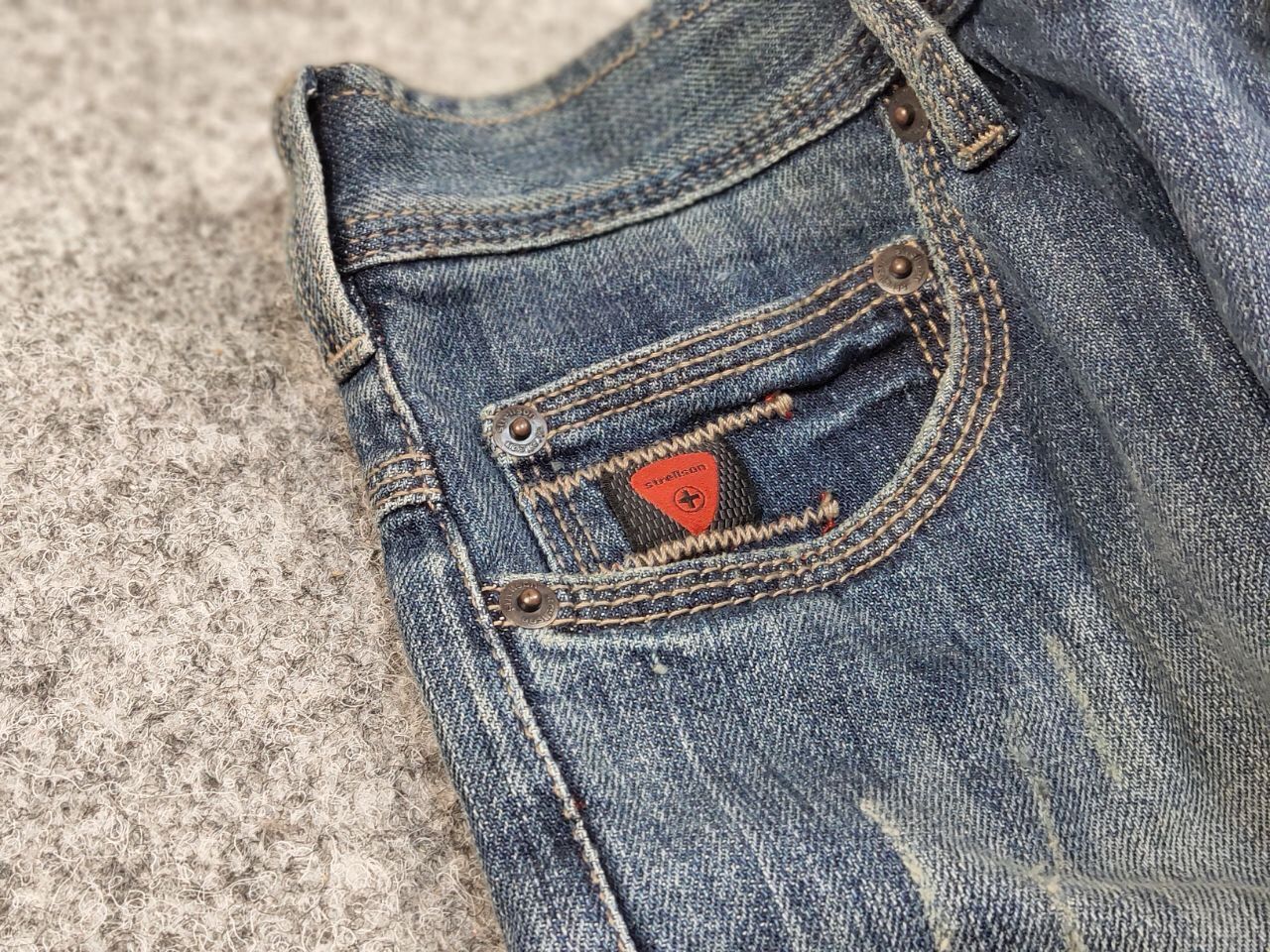 Strellson Vintage 90's Strellson Japan Distressed Paint Denim Jeans Size US 32 / EU 48 - 12 Thumbnail