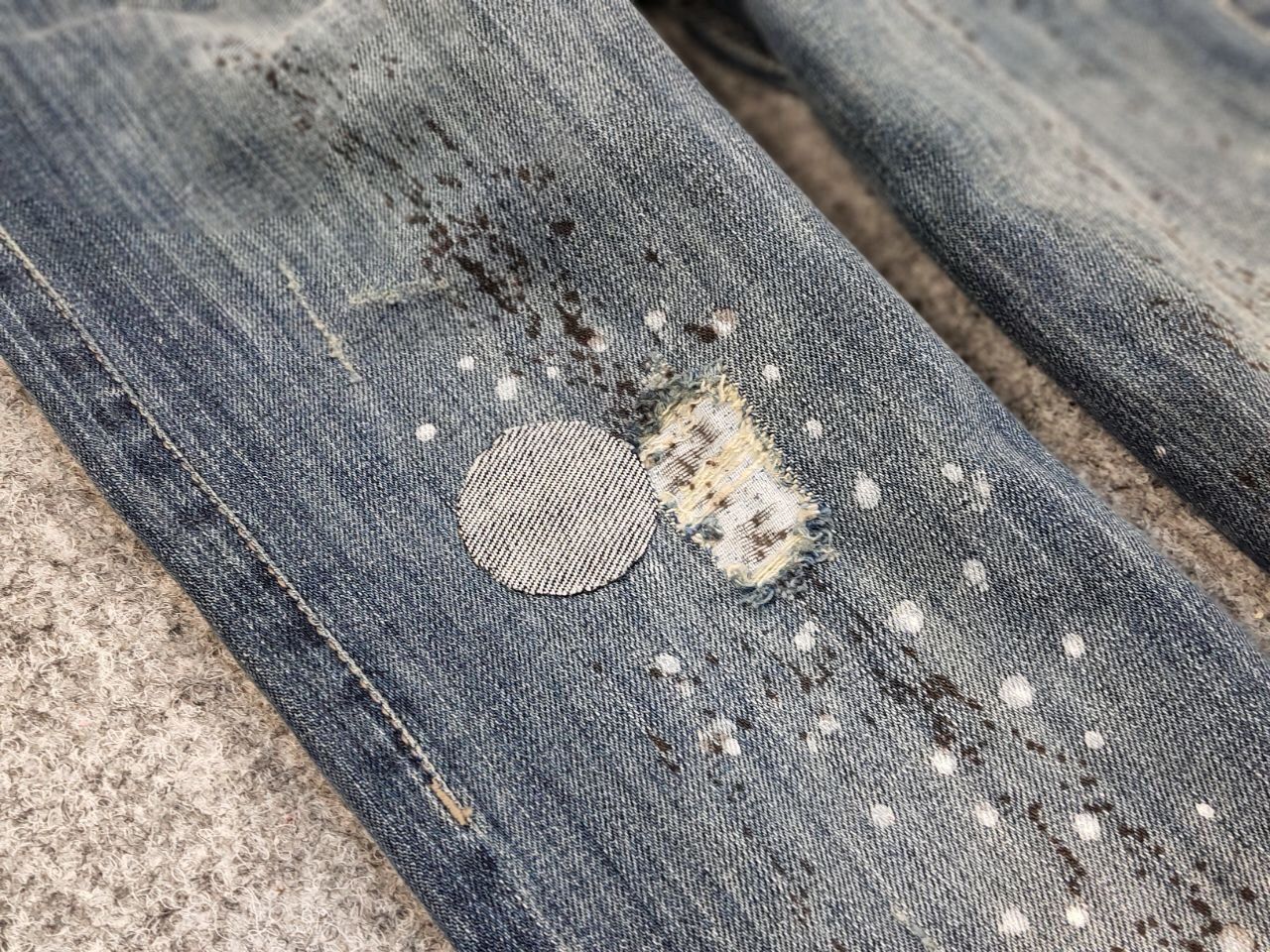 Strellson Vintage 90's Strellson Japan Distressed Paint Denim Jeans Size US 32 / EU 48 - 11 Thumbnail