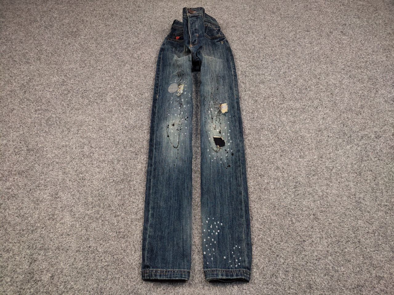Strellson Vintage 90's Strellson Japan Distressed Paint Denim Jeans Size US 32 / EU 48 - 2 Thumbnail