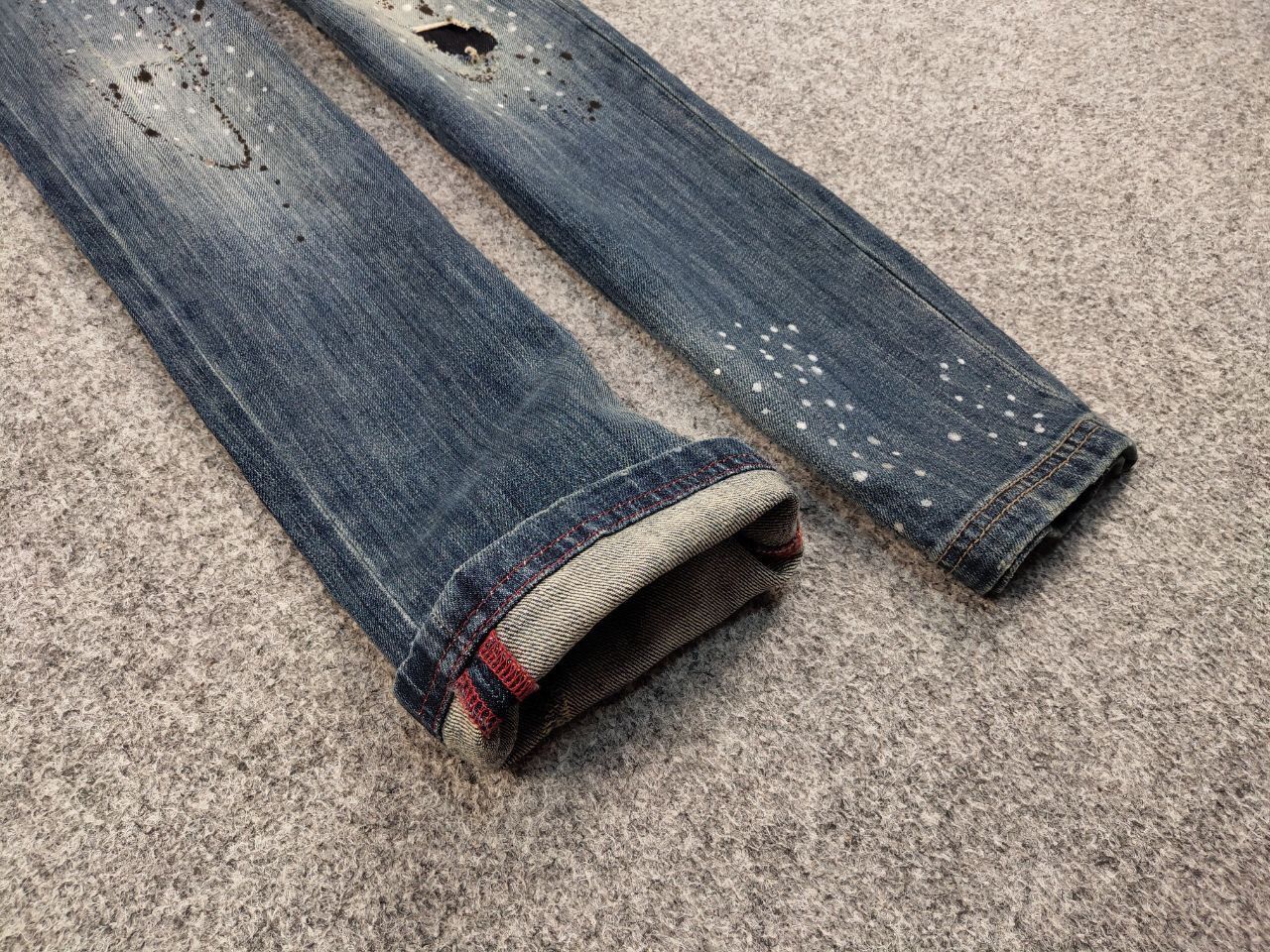 Strellson Vintage 90's Strellson Japan Distressed Paint Denim Jeans Size US 32 / EU 48 - 10 Thumbnail
