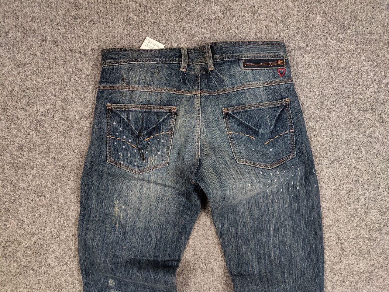 Strellson Vintage 90's Strellson Japan Distressed Paint Denim Jeans Size US 32 / EU 48 - 17 Thumbnail
