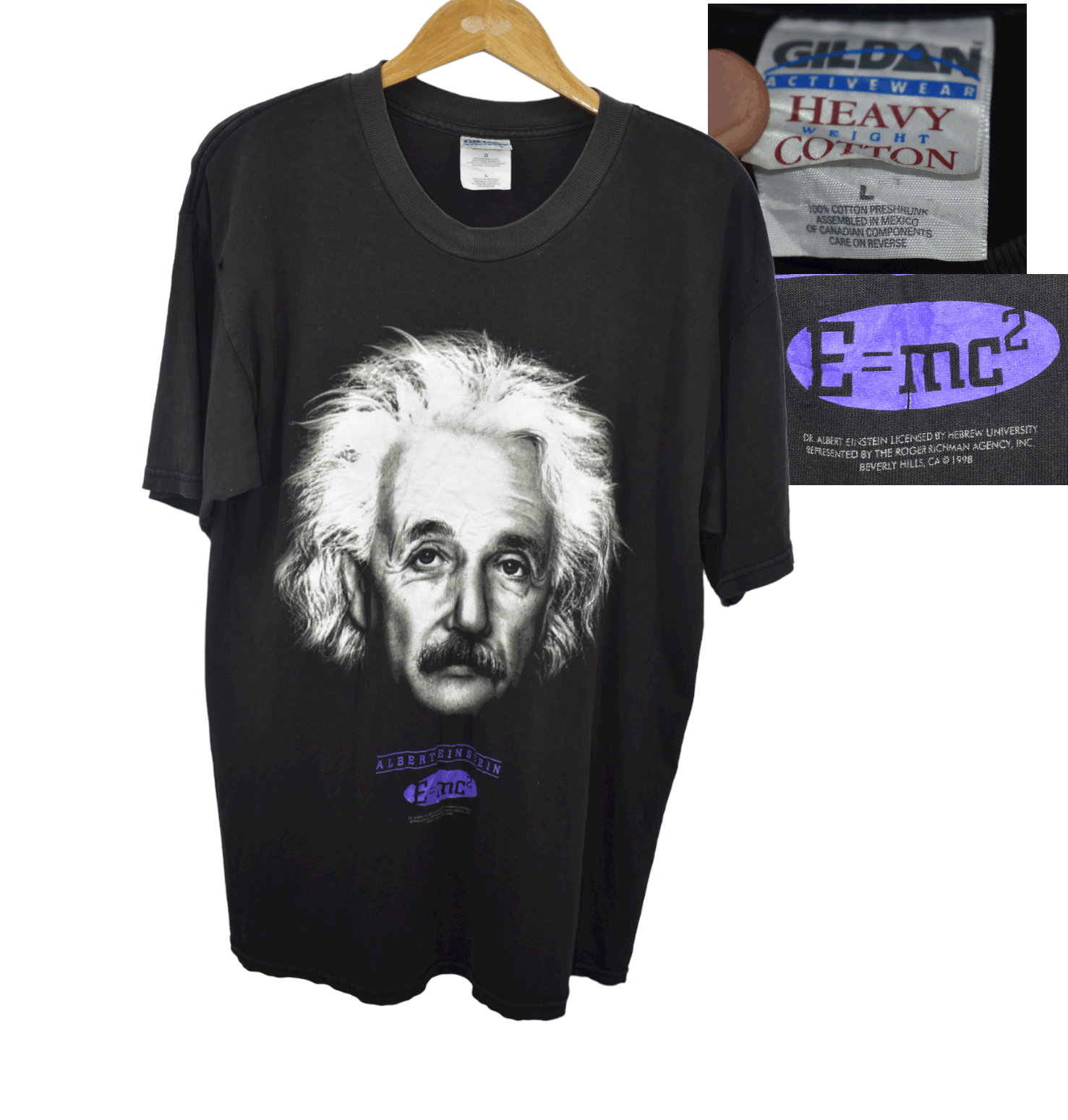 Arts & Science × Gildan × Vintage A067 VINTAGE ALBERT EINSTEIN TEE Size US M / EU 48-50 / 2 - 1 Thumbnail