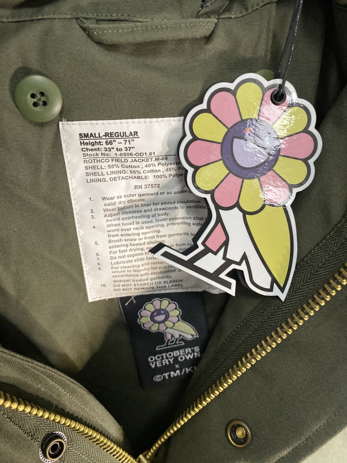 OVO X MURAKAMI M65 JACKET SMサイズ OVO X MURAKAMI M65 JACKET SMサイズ