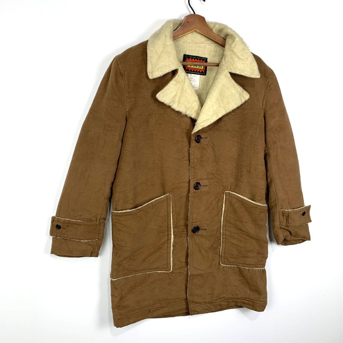 Japanese Brand Vintage TAR Takahata LTD Sheepskin Sherling Coat Jacket Size US M / EU 48-50 / 2 - 3 Thumbnail