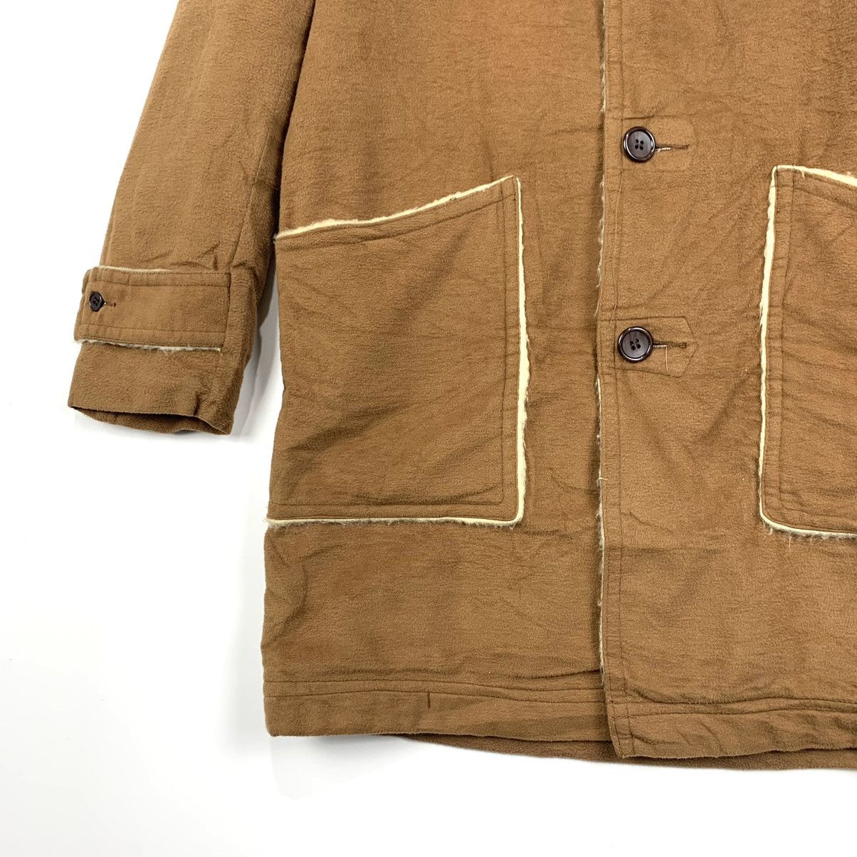 Japanese Brand Vintage TAR Takahata LTD Sheepskin Sherling Coat Jacket Size US M / EU 48-50 / 2 - 5 Thumbnail