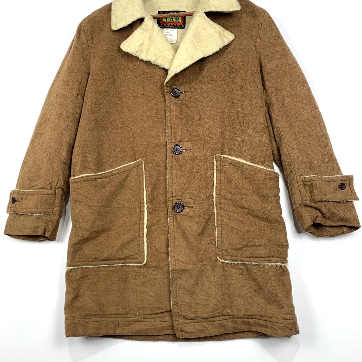Japanese Brand Vintage TAR Takahata LTD Sheepskin Sherling Coat Jacket Size US M / EU 48-50 / 2 - 4 Thumbnail
