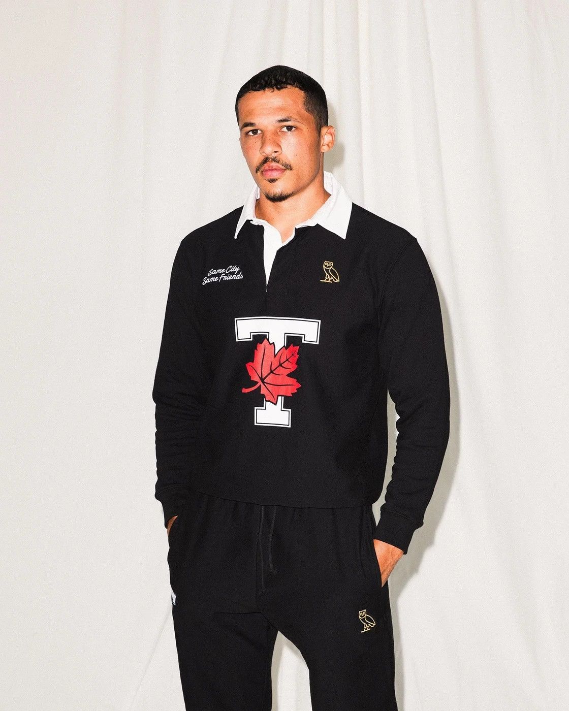 Drake OVO X UofT Rugby Polo - Black Size US L / EU 52-54 / 3 - 2 Thumbnail