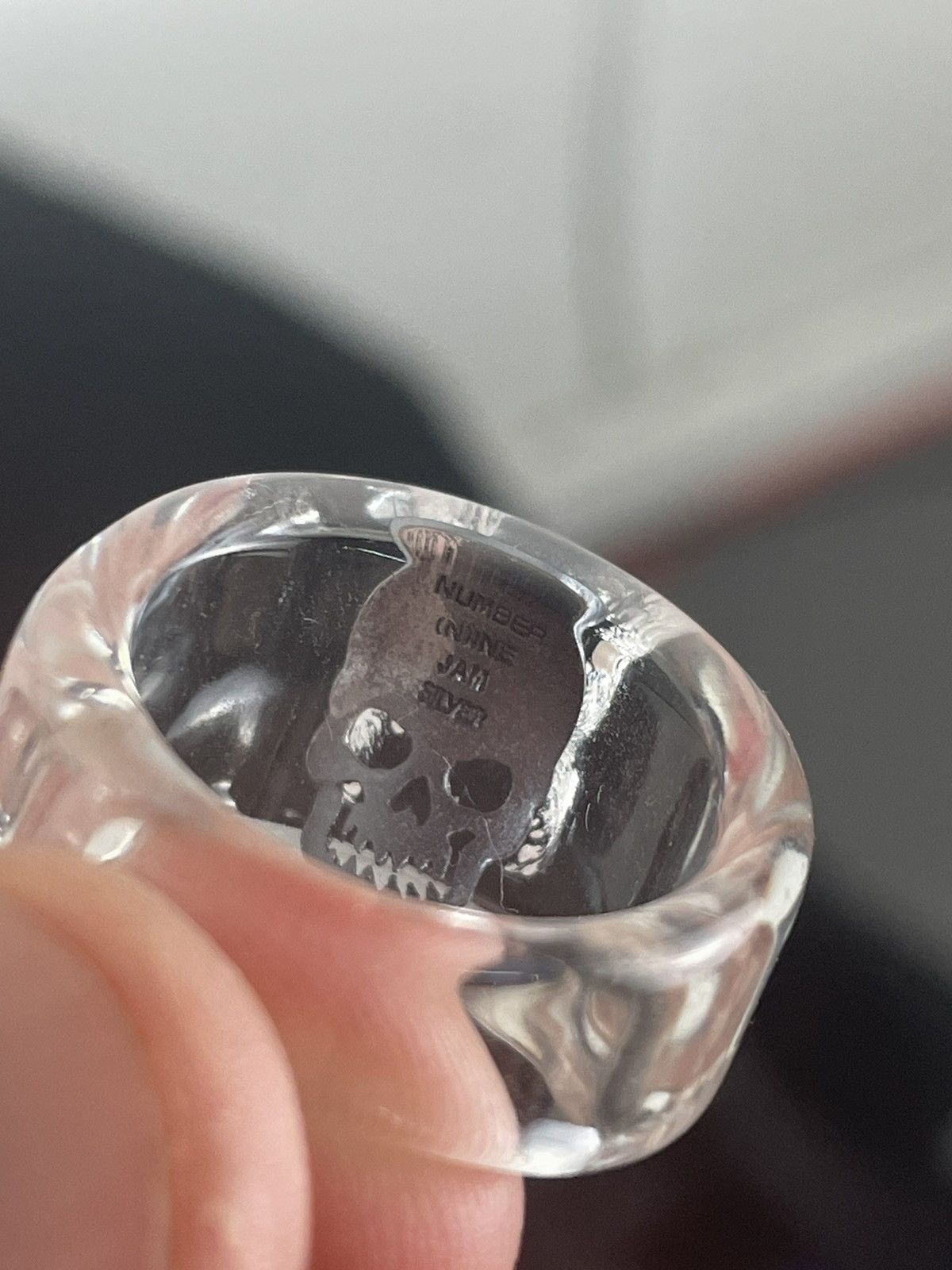 Jam Home Made × Number (N)ine Number (N)ine Jam Home Made clear With Silver Skull Ring Size ONE SIZE - 4 Thumbnail