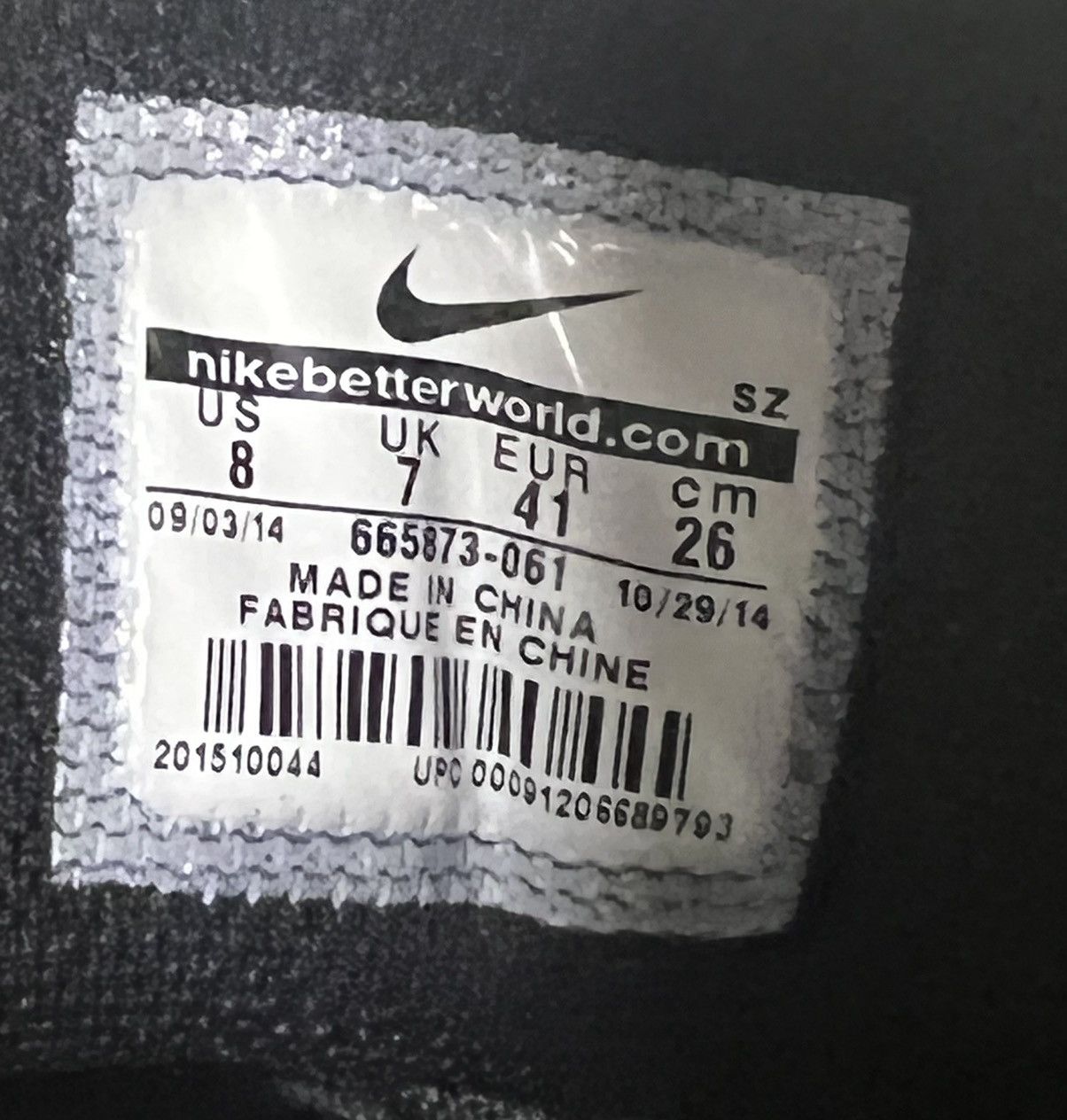 Nike 100% Authentic 2015 Nike Air Max 1 Bred Size 8 665873-061 Size US 8 / EU 41 - 10 Thumbnail