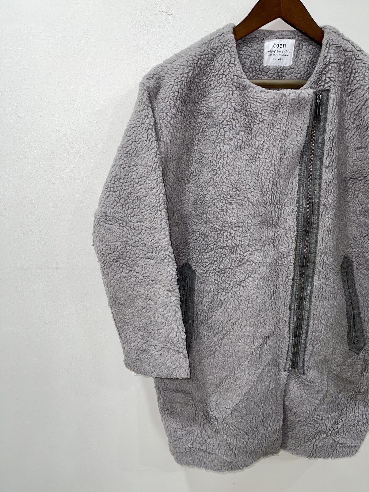 Japanese Brand × Vintage VINTAGE🔥🔥COEN ENJOY EASY CHIC TOKYO JAPAN FLEECE LONG JACKET Size US M / EU 48-50 / 2 - 3 Thumbnail