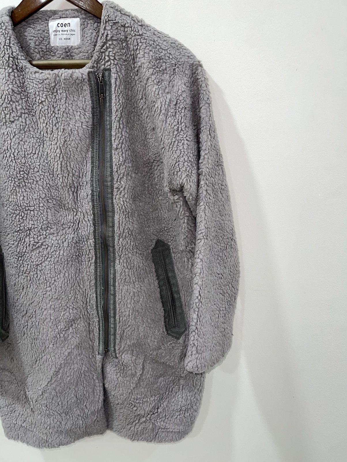 Japanese Brand × Vintage VINTAGE🔥🔥COEN ENJOY EASY CHIC TOKYO JAPAN FLEECE LONG JACKET Size US M / EU 48-50 / 2 - 4 Thumbnail