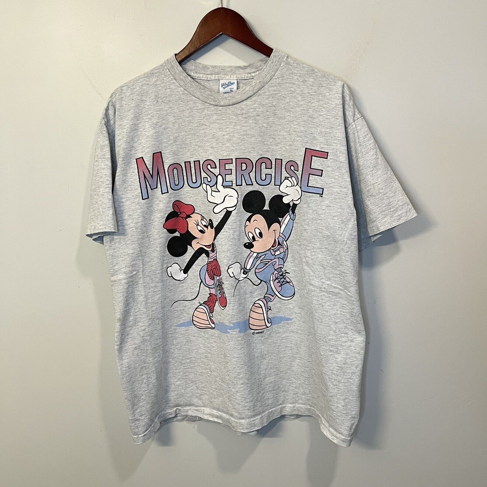 Vintage Vintage 80s Mickey Minnie Mousercise T Shirt Single Stitch ...