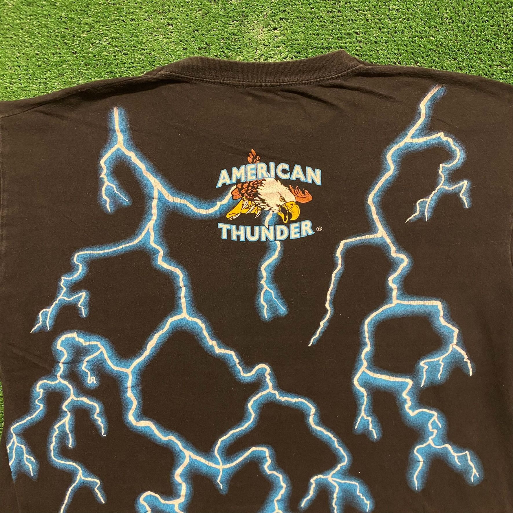 Vintage American Thunder Black Panther Vintage 90s Grunge T-Shirt Size US XL / EU 56 / 4 - 5 Thumbnail