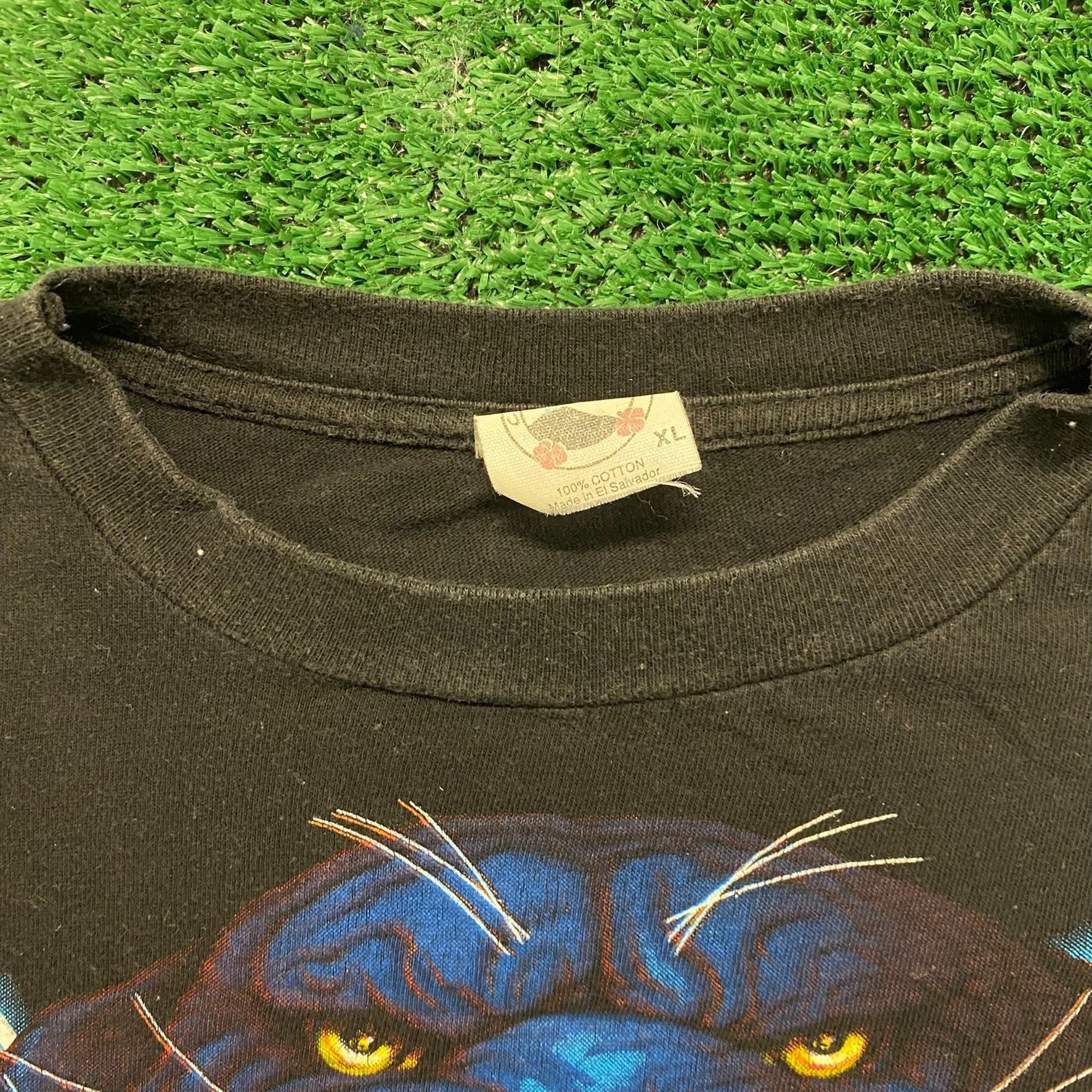 Vintage American Thunder Black Panther Vintage 90s Grunge T-Shirt Size US XL / EU 56 / 4 - 3 Thumbnail