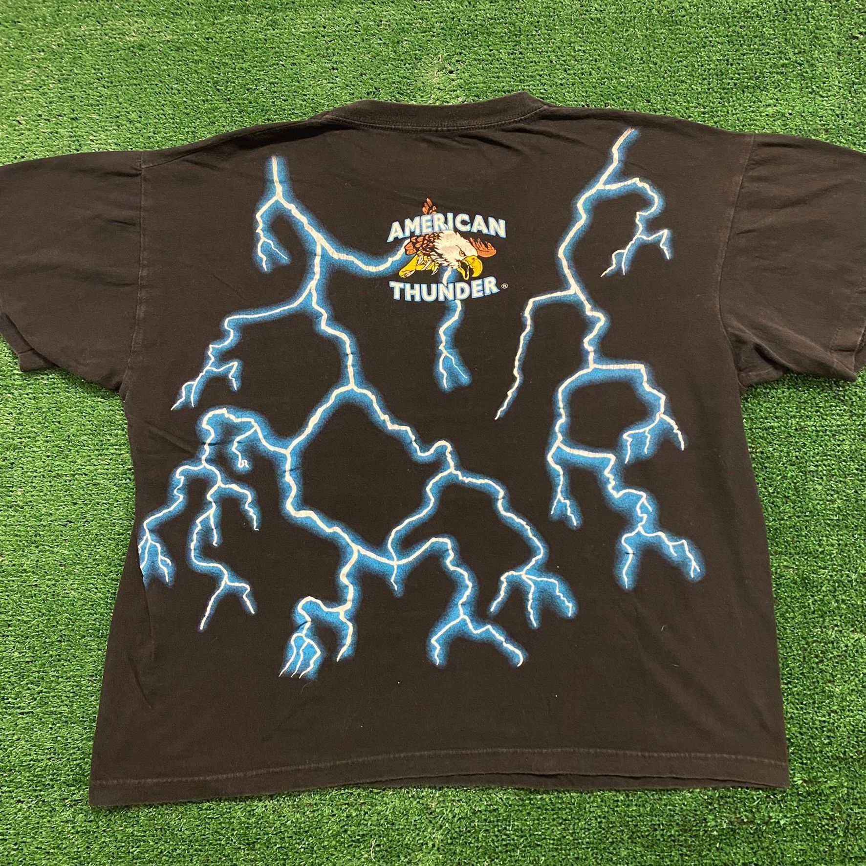 Vintage American Thunder Black Panther Vintage 90s Grunge T-Shirt Size US XL / EU 56 / 4 - 4 Thumbnail