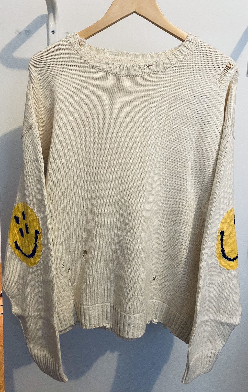 Kapital Kapital 5G Cotton Knit Smile Patch crew sweater Size US L / EU 52-54 / 3 - 1 Thumbnail
