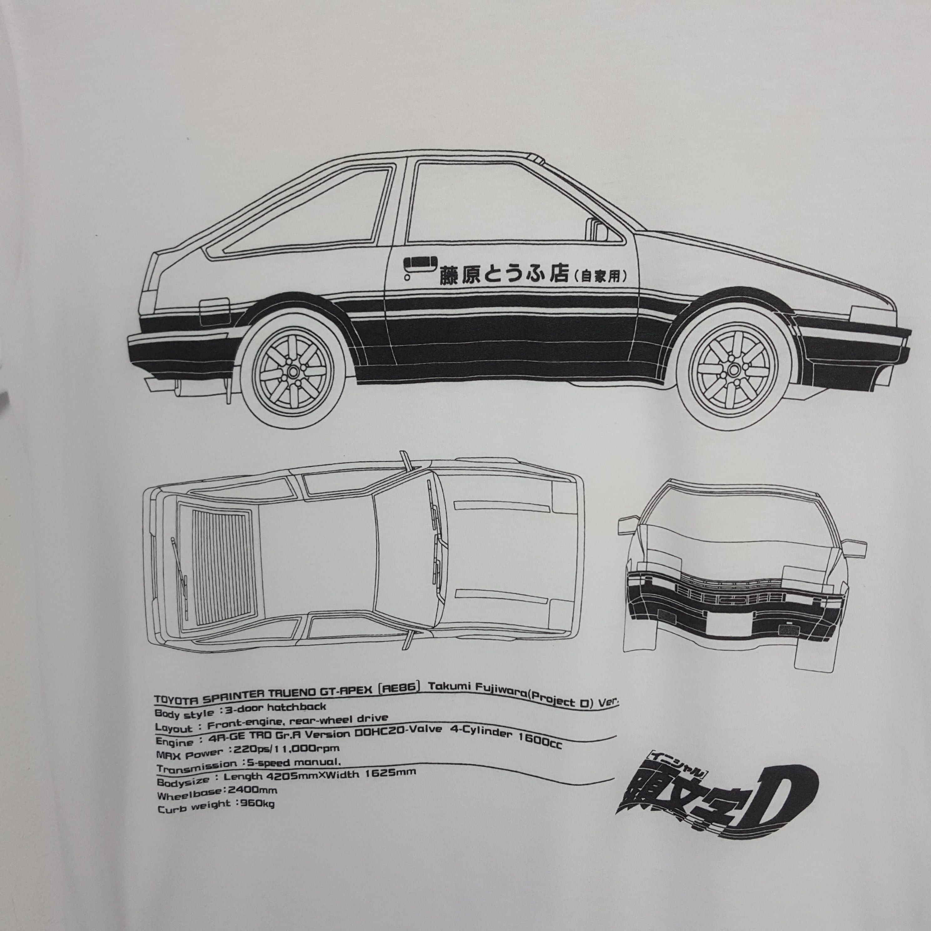 Anime × Japanese Brand × Vintage Initial-D Japanese Animation Racing Series Tshirt Size US M / EU 48-50 / 2 - 2 Thumbnail