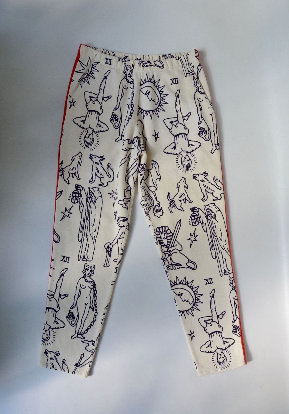 The Elder Statesman Astrology Print Side Stripe Sweatpants Size US 34 / EU 50 - 1 Thumbnail