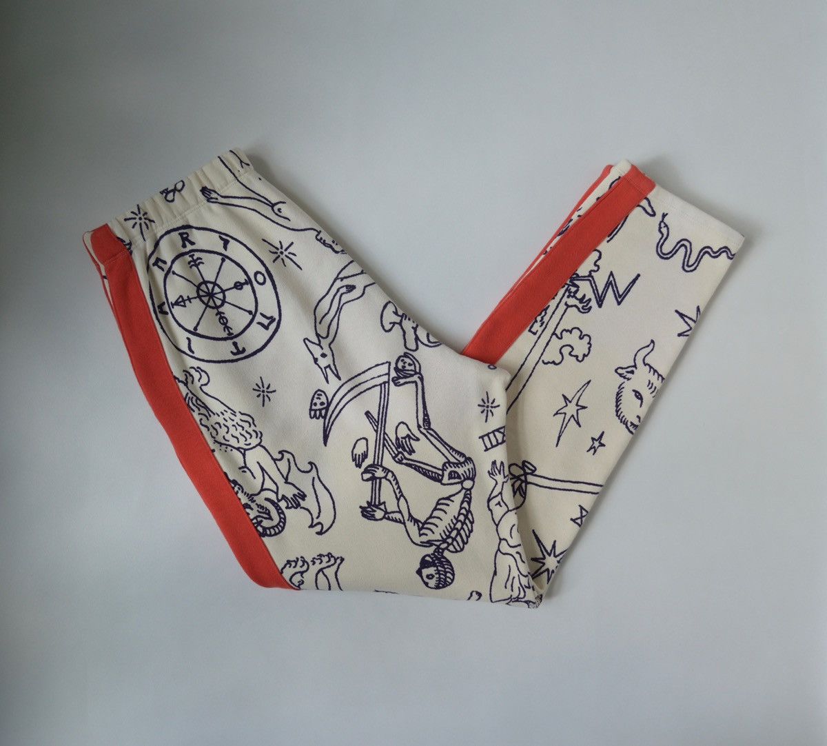 The Elder Statesman Astrology Print Side Stripe Sweatpants Size US 34 / EU 50 - 7 Thumbnail